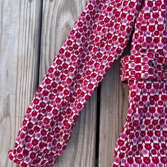 GAP Women’s Small Trench Coat Belted‎ Rosebud Valentines Collar Pockets Y2K - Picture 11 of 15